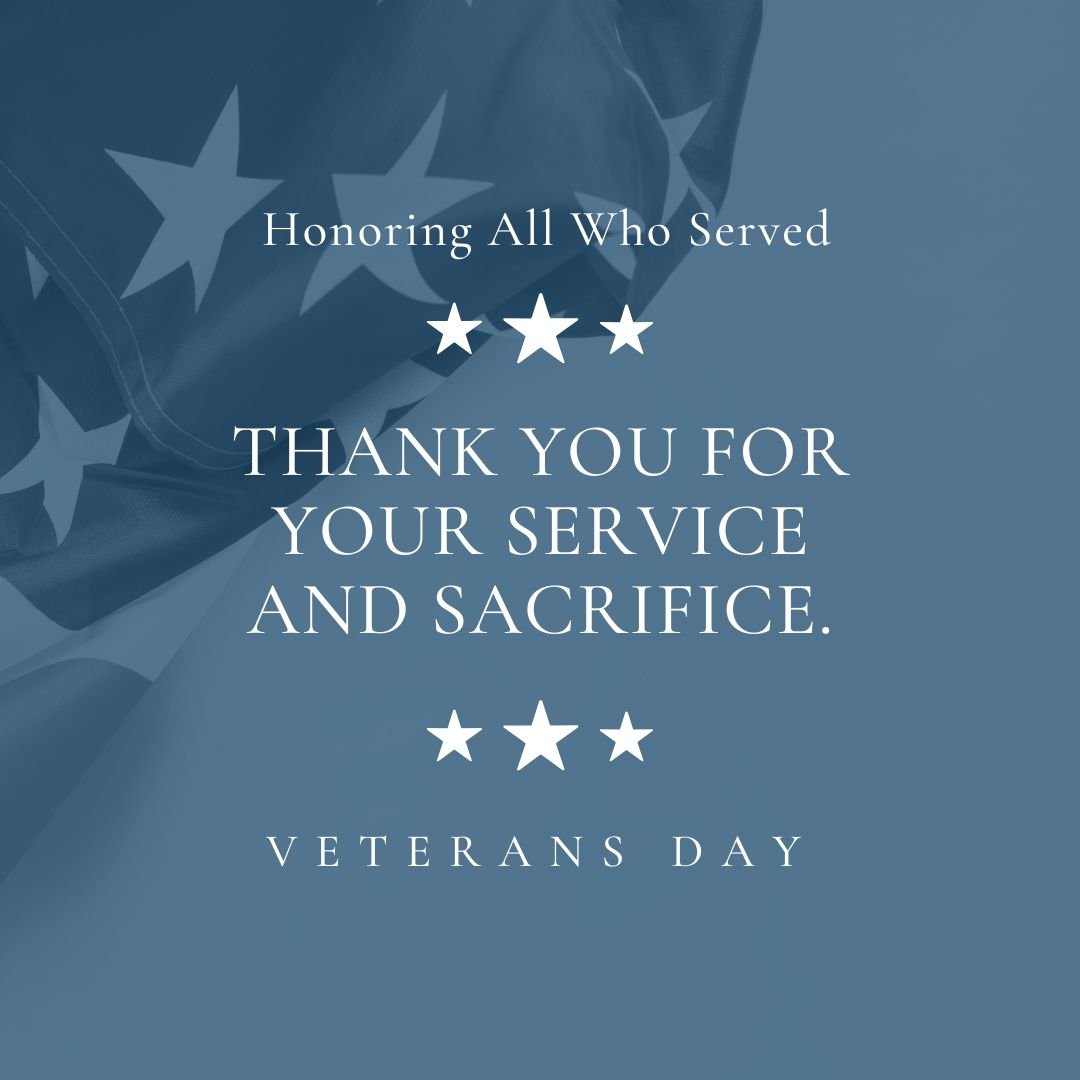 Thank you to the members of our military who have served and those who continue to serve our great nation. We thank you for the sacrifices you have made, and we recognize and honor those who made the ultimate sacrifice to keep our nation safe. #VeteransDay