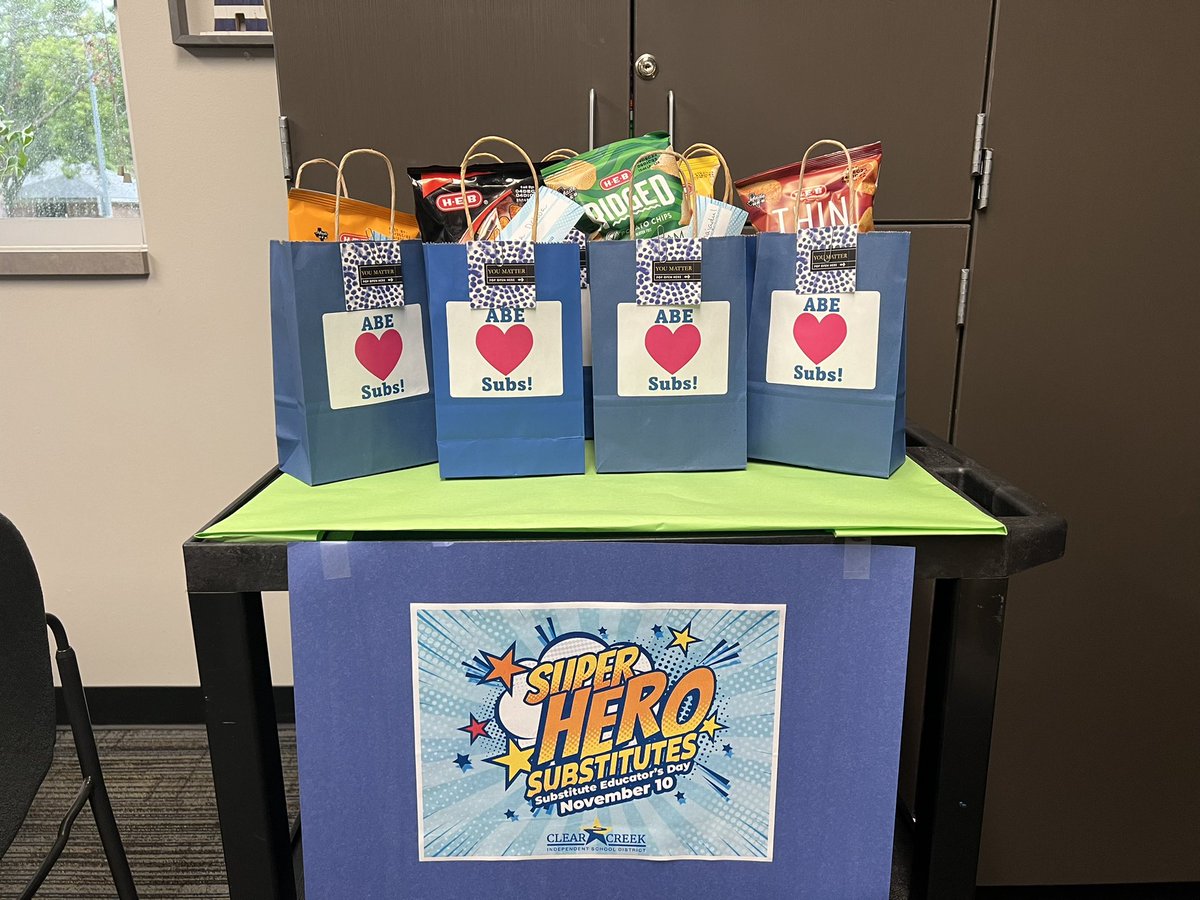 We celebrated our outstanding substitutes today. Thank you for taking such good care of our Terrapins! <a href="/ABETerrapins/">Armand Bayou Elem.</a>  #ccisdmoments