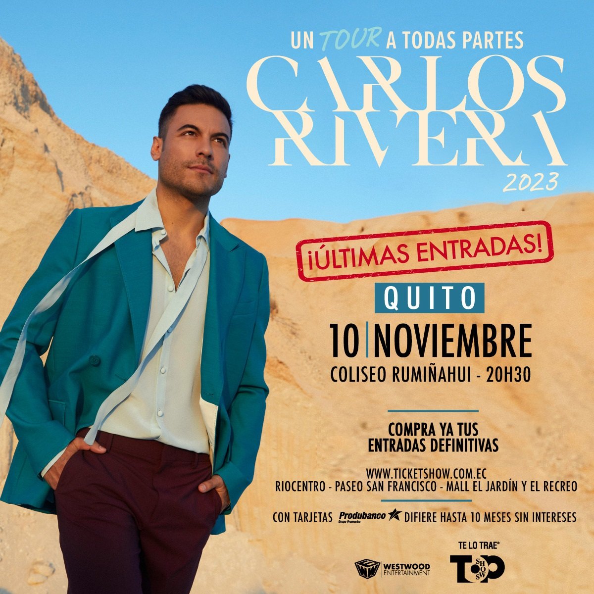 ali27gar's tweet photo. Hoy hoy 10 Nov @_CarlosRivera en QUITO 🇪🇨 #UnTouraTodasPartes llegó a su cuidad, no se lo pierdan #Riveristas @CR_ClubPorTi @davidedwardwest @jjuarezww @westwoodfans @WestWoodEntt @sonymusicmexico @mikenoriega @PorTi_SedeQro https://t.co/jExcOuntTL