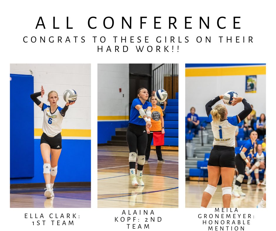 tricountyvball's tweet image. Congrats to Ella Clark, Alaina Kopf, &amp;amp; Meila Gronemeyer on all their hard work this volleyball season!  #winfromwithin #RootedNE #TCpride @TrojansTC
