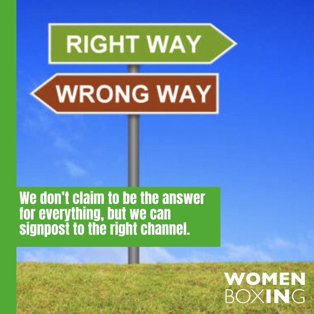 Who are Women In Boxing and what do we do? 💜

We don't claim to be the answer for everything, but we can signpost you to the right channel.

#womeninboxing #InHerCorner #signposting