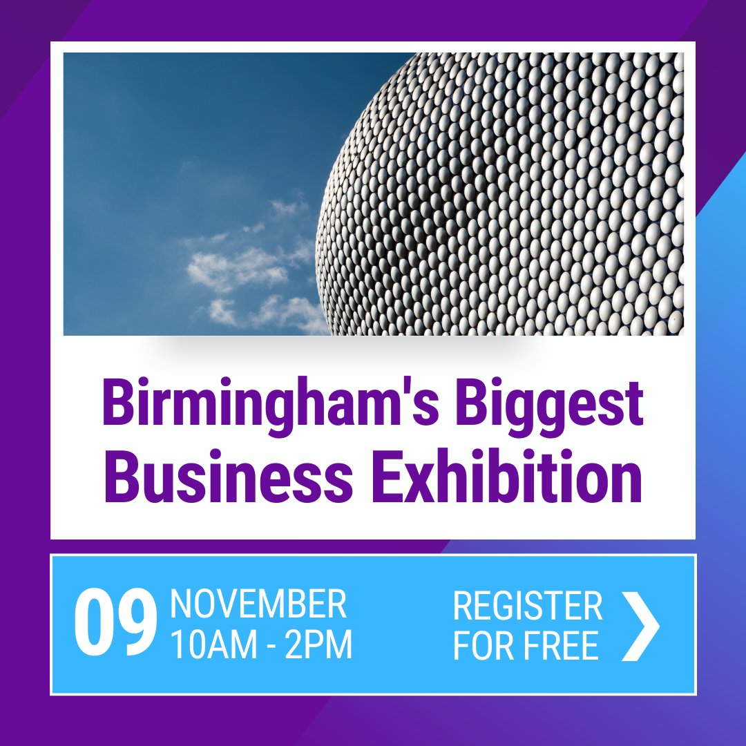 Want to grow connections in Birmingham? 📣 Come and exhibit at the Birmingham Business Expo for your chance to promote your business! b2bexpos.co.uk/event/birmingh… #BirminghamExpo #Networking