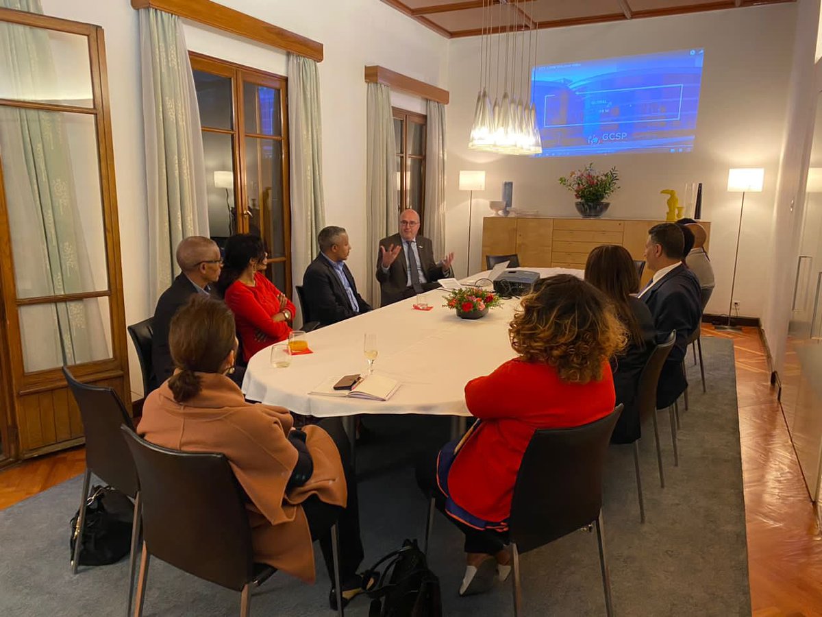 SwissAddisAbaba's tweet photo. What a pleasure hosting the @gcsp_alumni in Addis Ababa 🇪🇹 for this year’s Global Alumni Networking Night #GCSPGANN, to discuss with them 🇨🇭 role in the UN Security Council #APlusForPeace & to engage with this dynamic group of leaders in their respective fields https://t.co/Bak7F9ZBW4