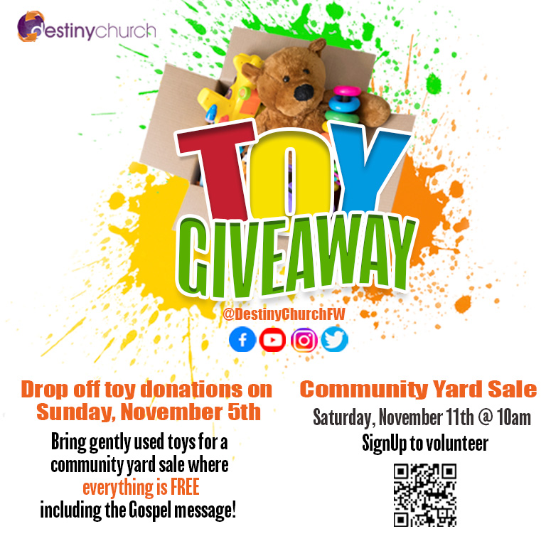 Kepte_Org's tweet photo. We are extremely excited for the opportunity to participate with @DestinyChurchFW and connect with the community at their Toy Giveaway event tomorrow!

We will be up and running from 10am-12pm. https://t.co/xfH9oqHMRF