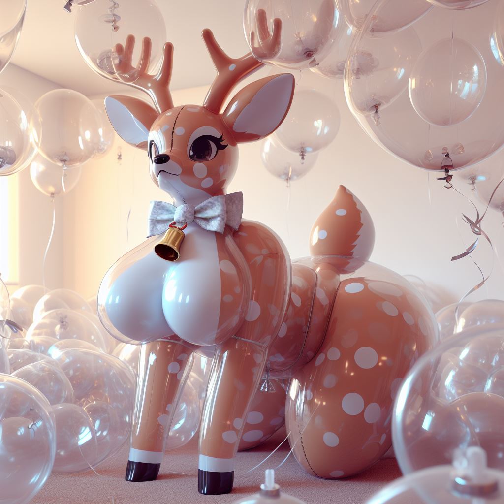 MothkynHorsley's tweet photo. Three rubber doe's :) 
#AIArtworks #Ai #aigeneratedart #Inflatable #Deer #Doe #toy #anthroart https://t.co/iVU8LbfKLm