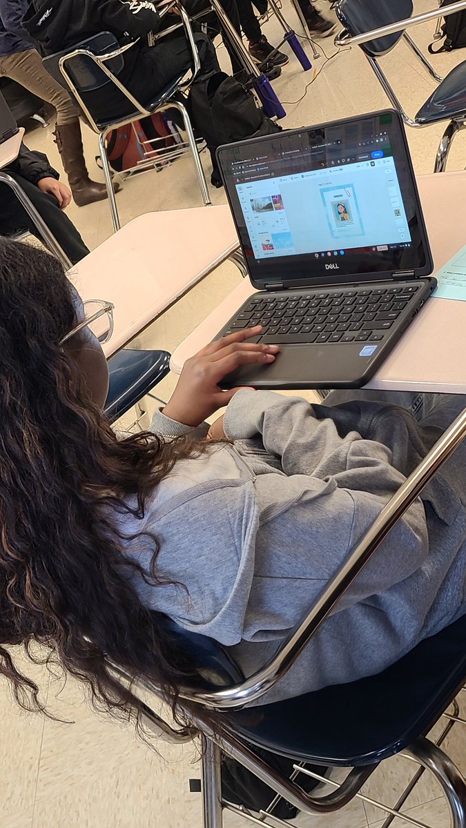 LundtTechnology's tweet photo. Students using @AdobeExpress AI to create images for the fictional characters they have been writing about. #creativechallenge https://t.co/xWJZp1AvAA