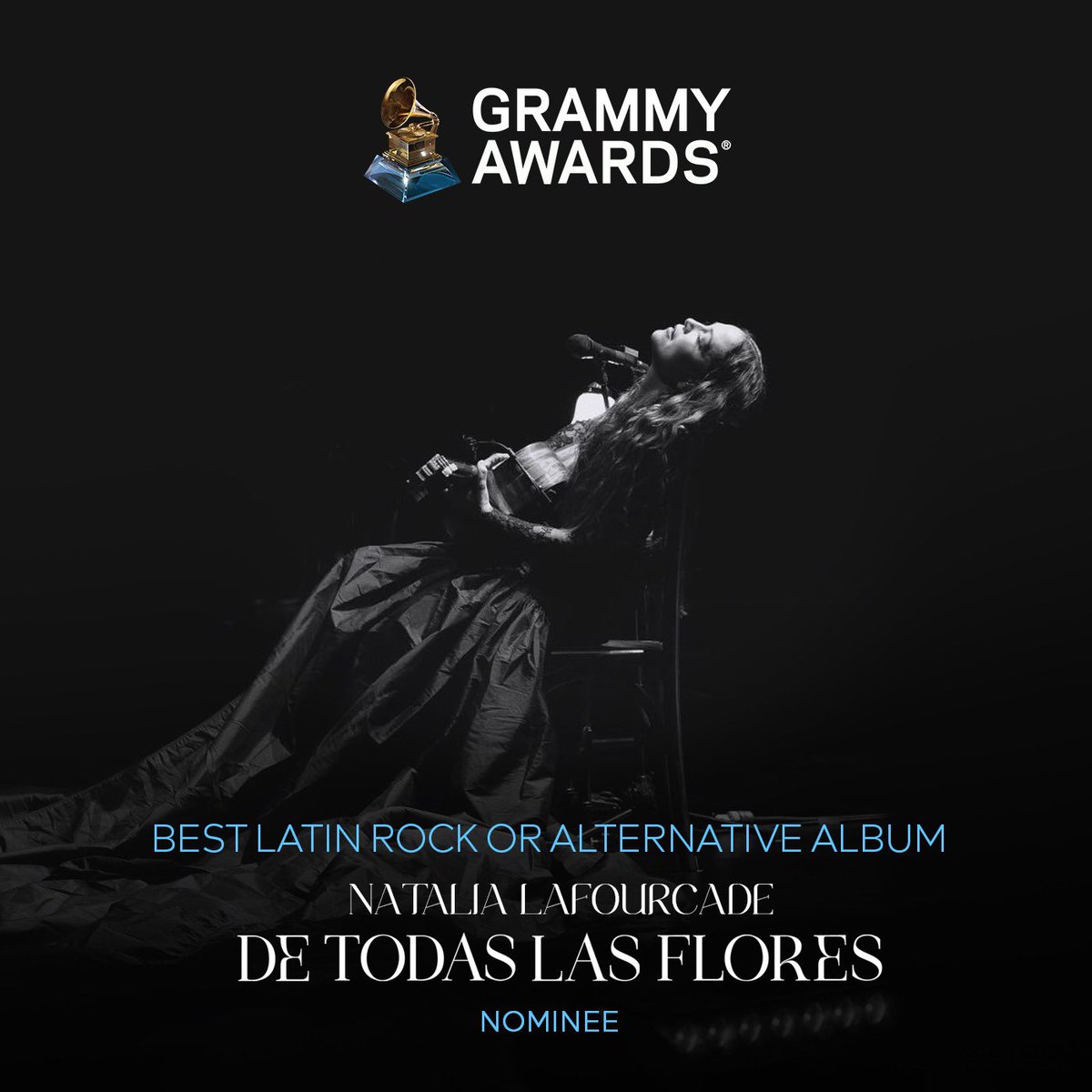 Natalia @Lafourcade recibe una nominación en los Grammy <a href="/RecordingAcad/">GRAMMYS</a> en la categoría “Best Latin Rock or Alternative Álbum”.

Esperemos este sea su 4to Grammy Anglosajón.