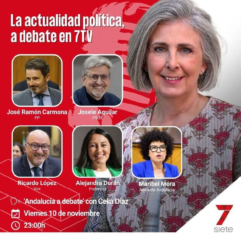 🔴 Hoy a las 23:00 horas nuestra Parlamentaria <a href="/AleDuranGR/">Alejandra Durán.</a>  participa en el debate de 7TV.   

¡No os lo perdáis!