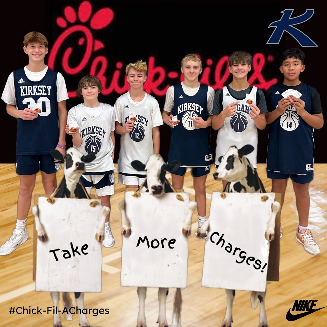 Thanks to our local #chickfila for donating free chicken sandwiches to our guys for every charge taken this year! We got off to a hot start taking 7 last night between 7th and 8th grade!! Go Cougars! #TakeMoreCharges