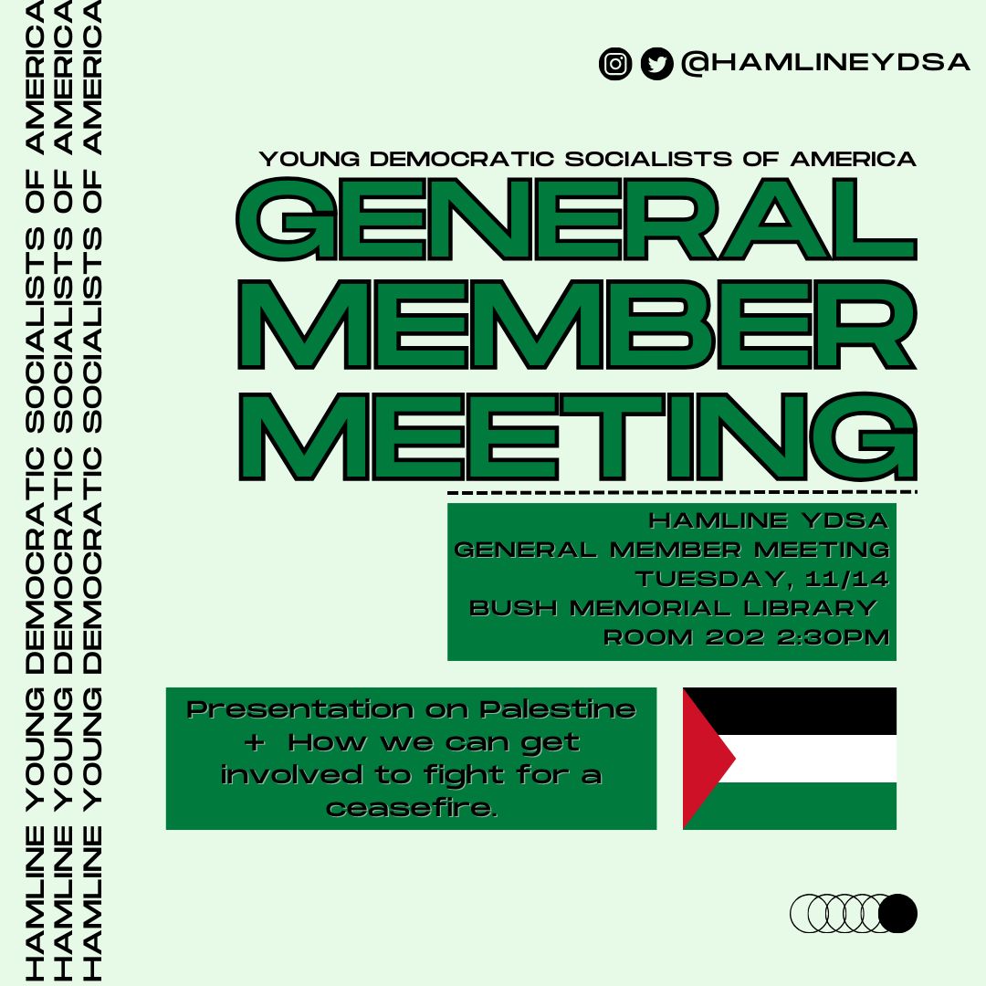 On Tuesday November 14th in Bush Memorial Library 202 at 2:30pm we will be hosting a political education presentation on Palestine and how to advocate for a ceasefire to stop genocide in Gaza. We hope to see you there.