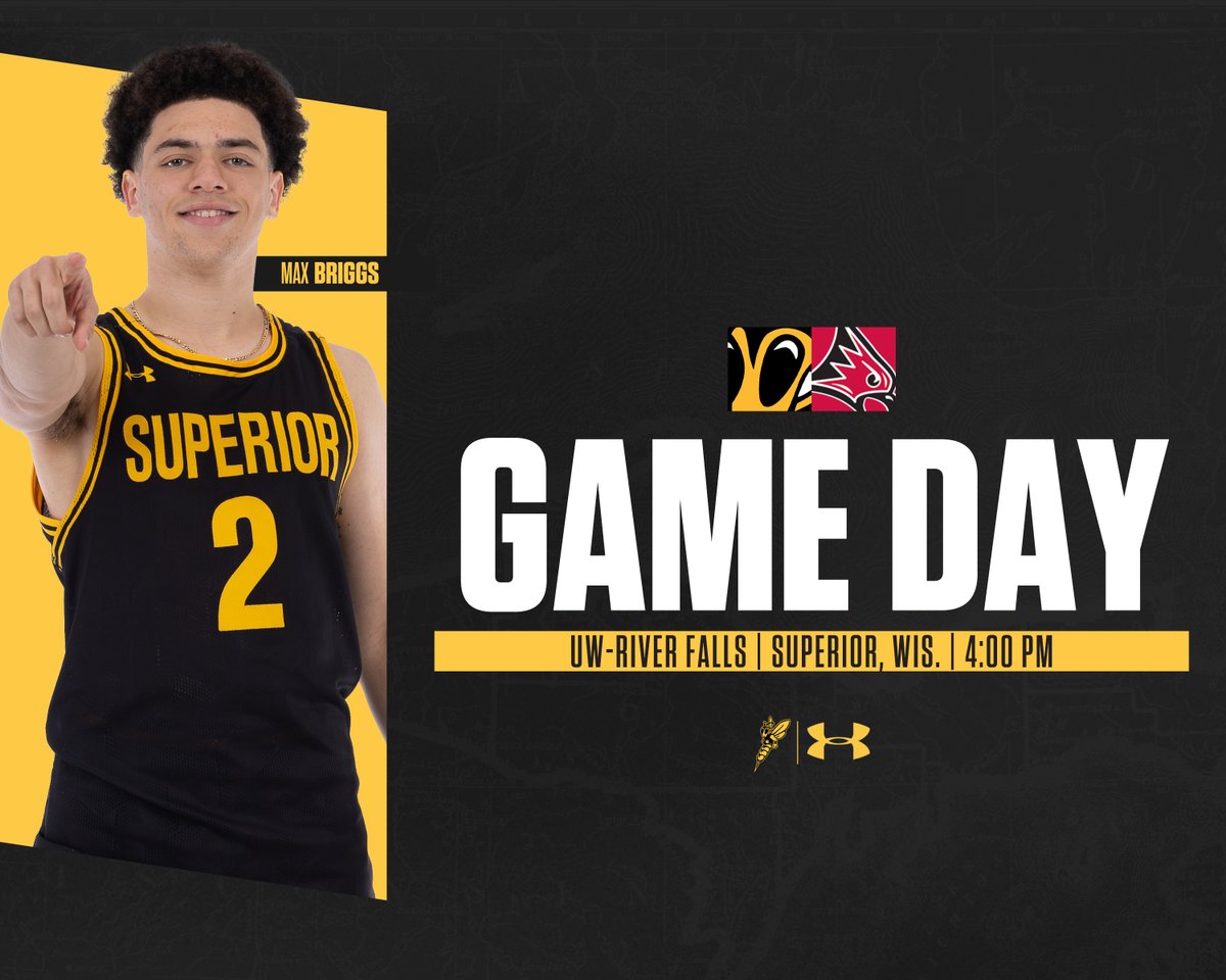 🏀GAME DAY🏀
🆚 UW-River Falls • Merrill Thompson Classic
🕖 4 p.m.
📍 Superior, Wis. • Mertz Mortorelli Gymnasium
📈📹 linktr.ee/uwsmbb

#WeAreSuperior