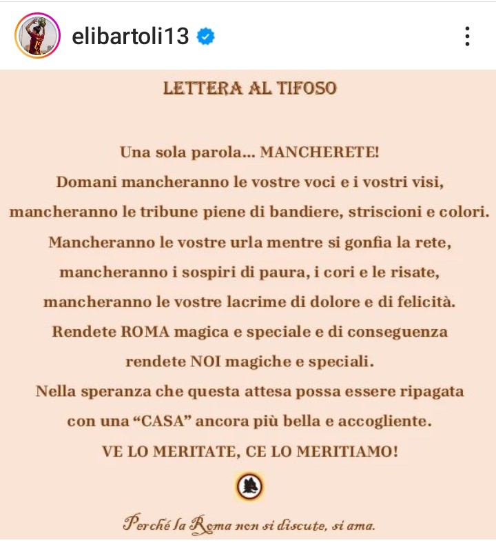 Maschile o Femminile che sia !! 
I Capitani della Roma sono differenti!! 
Grazie #elisabartoli  💛❤️