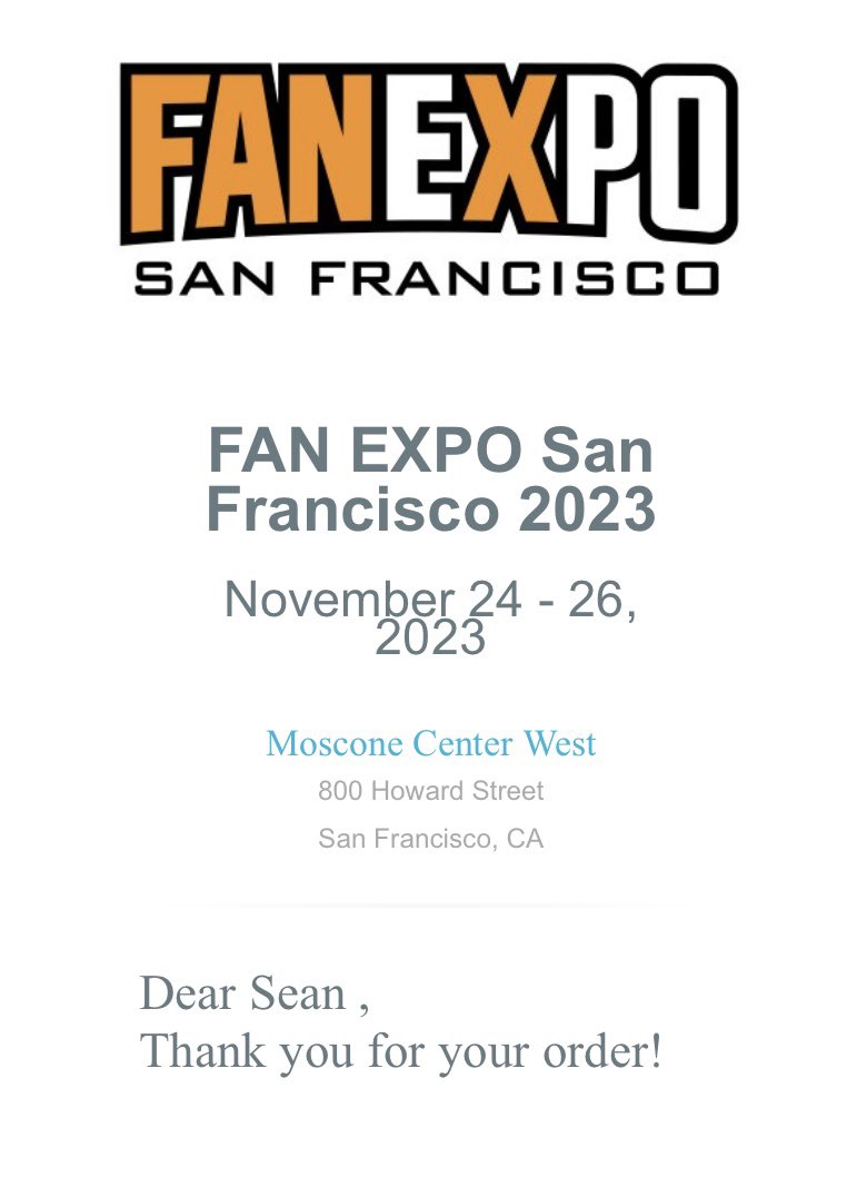 mynerdvault (@mynerdvault) on Twitter photo Got my tickets secured for <a href="/fanexposf/">FAN EXPO San Francisco</a> later this month, can’t wait!!
Anyone else attending??? Got my tickets secured for <a href="/fanexposf/">FAN EXPO San Francisco</a> later this month, can’t wait!!
Anyone else attending???