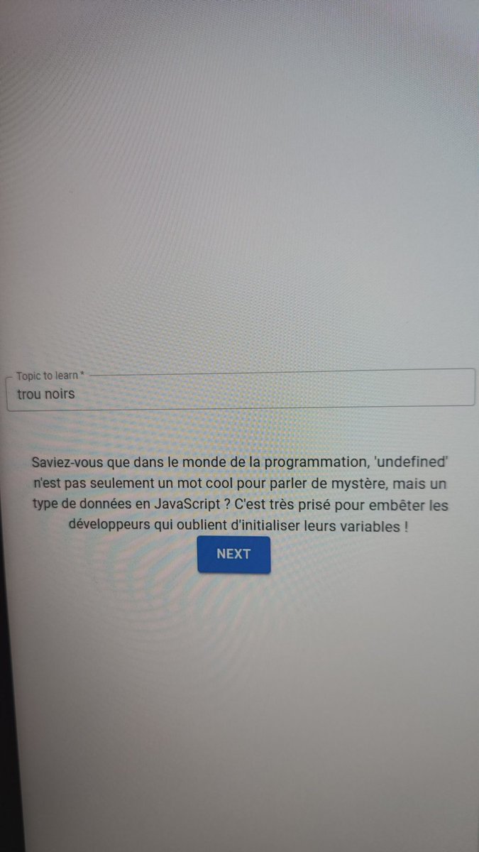 Ce qui est cool quand tu code sur une API d'IA c'est qu'elle te troll directement ! En terme d'expérience de développeur c'est beaucoup plus fun ! 😁