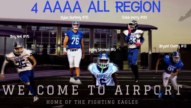 Airport High School Football (@airporteaglesfb) on Twitter photo Congratulations to our all region selections! Dylan Barbery <a href="/BarbreyDylan/">Dylan Barbrey</a>, Bryant Cherry <a href="/BryantCherryJr/">Bryant Cherry</a>, Trey Neil <a href="/TreyNeil4/">John “Trey” Neil</a> Shiloh Perry <a href="/PerryShilo38287/">Shiloh perry</a> & Kelby Stroman <a href="/khavinfr/">kelby stroman</a> 🦅🏈🦅💪 Congratulations to our all region selections! Dylan Barbery <a href="/BarbreyDylan/">Dylan Barbrey</a>, Bryant Cherry <a href="/BryantCherryJr/">Bryant Cherry</a>, Trey Neil <a href="/TreyNeil4/">John “Trey” Neil</a> Shiloh Perry <a href="/PerryShilo38287/">Shiloh perry</a> & Kelby Stroman <a href="/khavinfr/">kelby stroman</a> 🦅🏈🦅💪