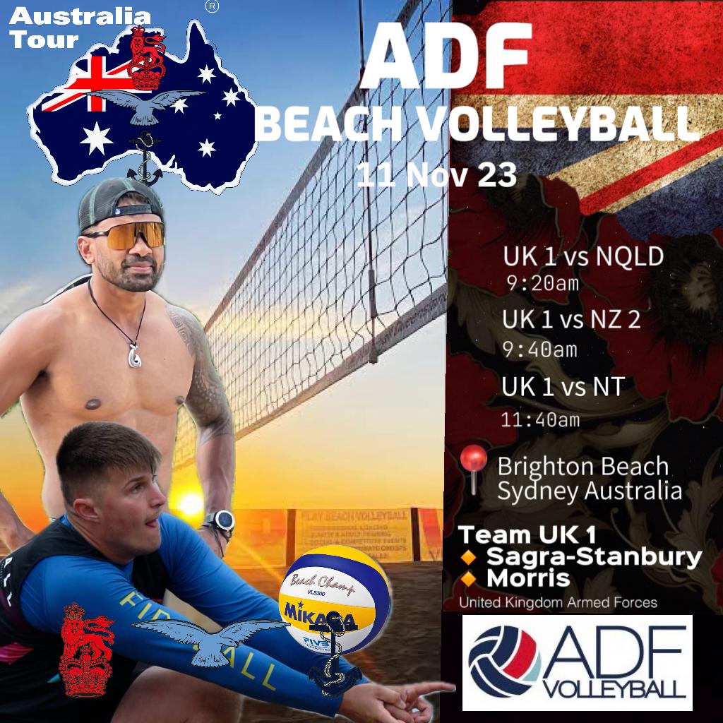 Exciting news! Army Volleyball talents Jnr Morris, REME and Louis Sangra-Stansbury, RA are set to showcase their skills at the beach version in Australia as part of the UKAF Volleyball tour. Cheer them on and show your support! @ArmySportASCB @Official_REME @royalartillery1