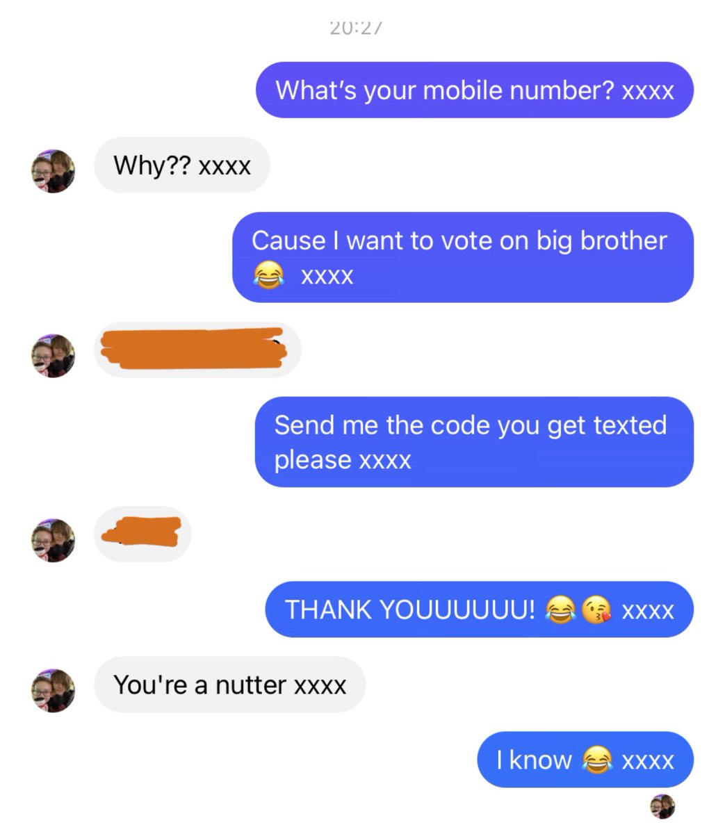 Amy1982's tweet photo. My daughter doesn’t watch #BBUK but I know she would want Chanelle and Jenkin out 🤞 https://t.co/NwG9Av0zrB