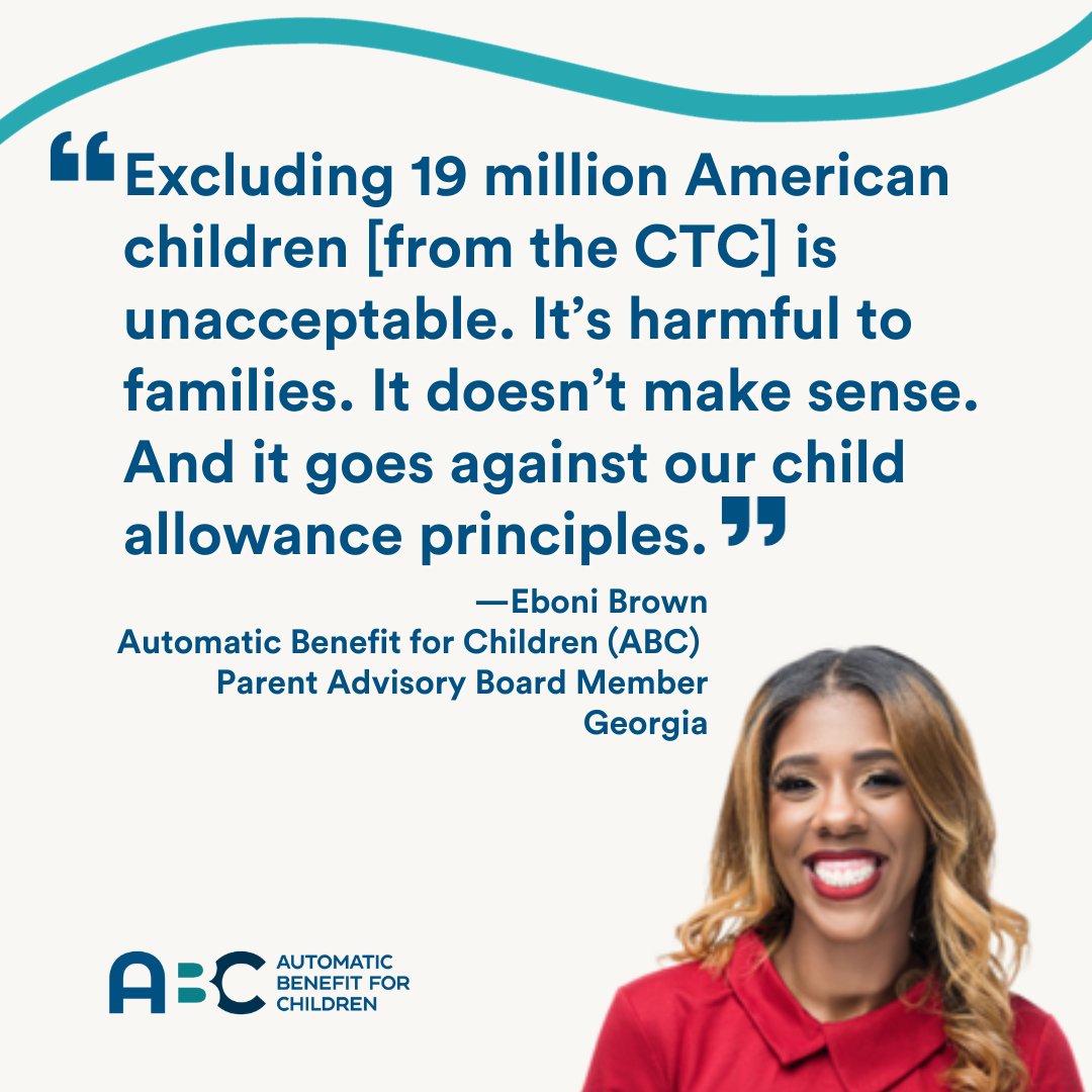 In 2021, almost 3 million children were lifted out of poverty through the expanded #ChildTaxCredit. Now, some children are excluded from its benefits. Our Parent Advisory Board member Eboni, of Georgia, says not expanding the #CTC is unfair. Take action: p2a.co/CnrYQ5M