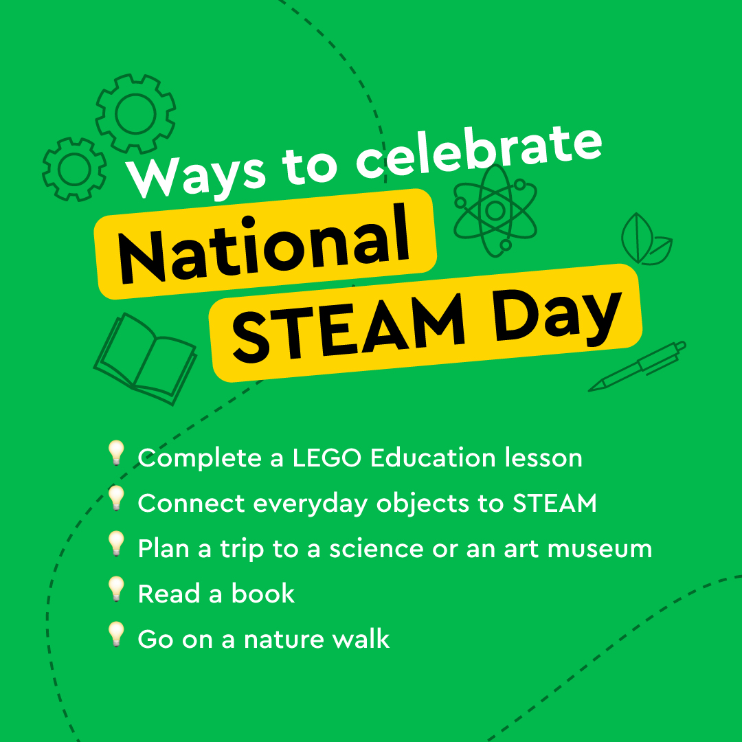 It’s never too late to celebrate National STEAM Day with hands-on activities! What’s your favorite way to celebrate? #STEAMActivities #STEAMEducation #STEAMLearning