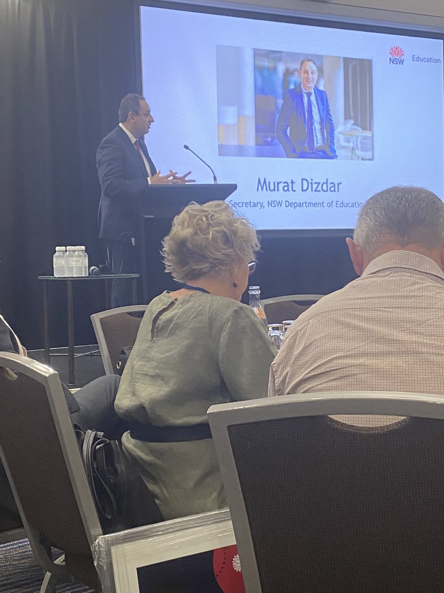 MissRMG's tweet photo. Pleased to hear a considered @dizdarm at the Regional South Principals’ Conference. #optimismforeducation https://t.co/8uK6NQdRY9