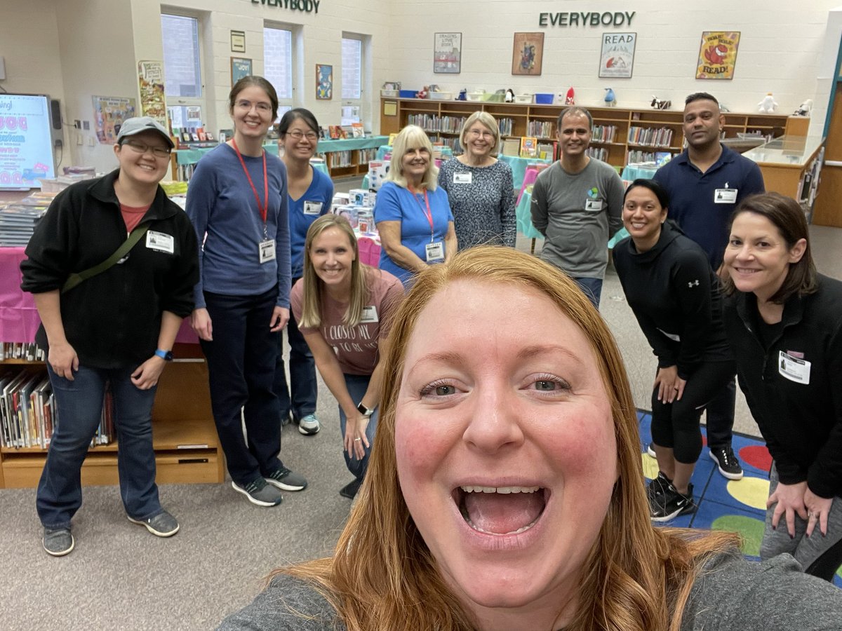 Stefanie Riddile (@mrsriddilereads) on Twitter photo This awesome group of grown-ups (and some not pictured!) made the Book Fair magic happen today! I can’t wait for the kids to see what we have in store for them on Monday!! #HoleBunchaBooks 🍩🍩🍩 This awesome group of grown-ups (and some not pictured!) made the Book Fair magic happen today! I can’t wait for the kids to see what we have in store for them on Monday!! #HoleBunchaBooks 🍩🍩🍩