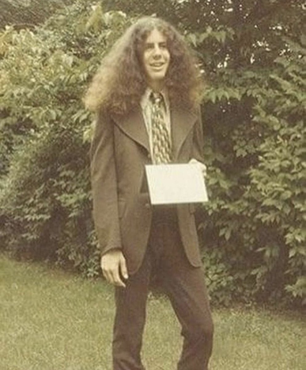 Anthony Bourdain pictured at his high school graduation in New Jersey, 1974.