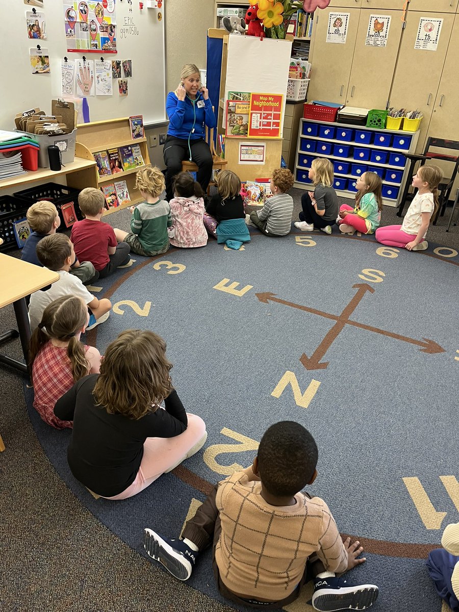 MrsElmoreSCE's tweet photo. Thank you to some community helpers for visiting kindergarten! 
Mr. Henry- Wayne township Fire Department
Ms Danielle- Pediatric Nurse at Riley 
Officer Alicia- FPD SRO 
Ms. Julia-Nurse supervisor 

We loved seeing parts of their uniforms and tools for their jobs! https://t.co/WpI5cBFAjq