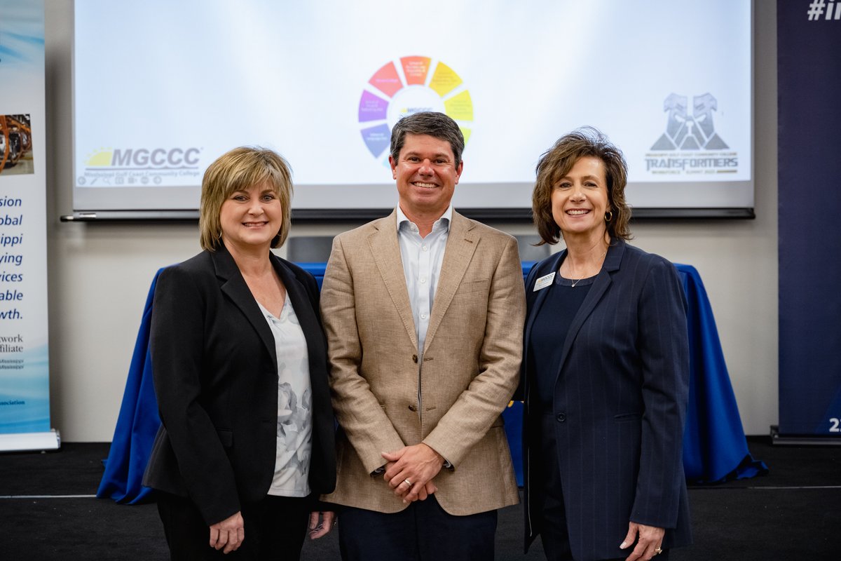 MGCCC's tweet photo. Great morning hosting the Workforce Summit!  We welcomed industry partners to discuss how we can help transform our workforce.  John McKay,  CEO of MS Manufacturers Assoc., spoke and signed a formal agreement with us to support our training of Mississippi's future workforce. https://t.co/weh1MwgwO7