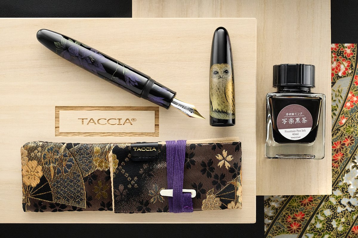 TACCIA is celebrating its 20th Anniversary with the new Empress Chinkin Owl maki-e fountain pen!

Limited to 20 pens, each has an exceptional 18k gold "King of Pen" nib, exclusively made in Japan for TACCIA, and an airtight cushion seal cap.

Learn more: shop.gouletpens.com/3SzBdoA