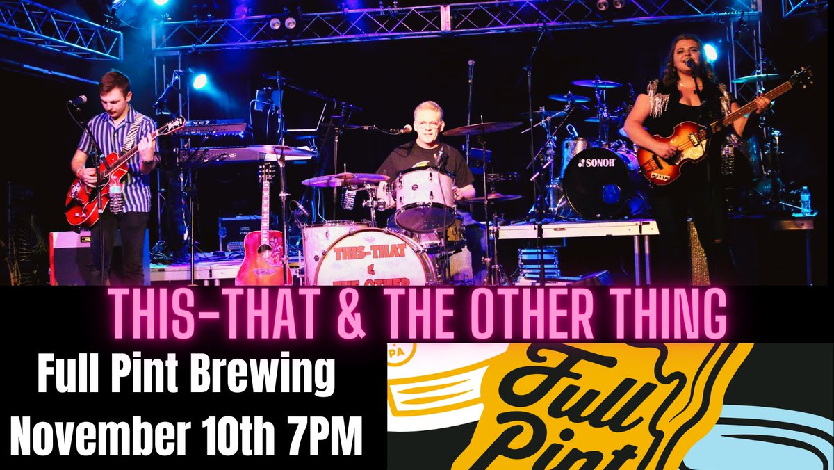 fullpintbeerpgh's tweet photo. We are ready to have an awesome time tonight with This-That &amp; The Other Thing! Stop in and grab your favorite #FullPintBeer and enjoy some great music!

#drinklocal #drinkPGH #Pittsburghbrewery #Pittsburghcraftbeer https://t.co/V1venol5Vu
