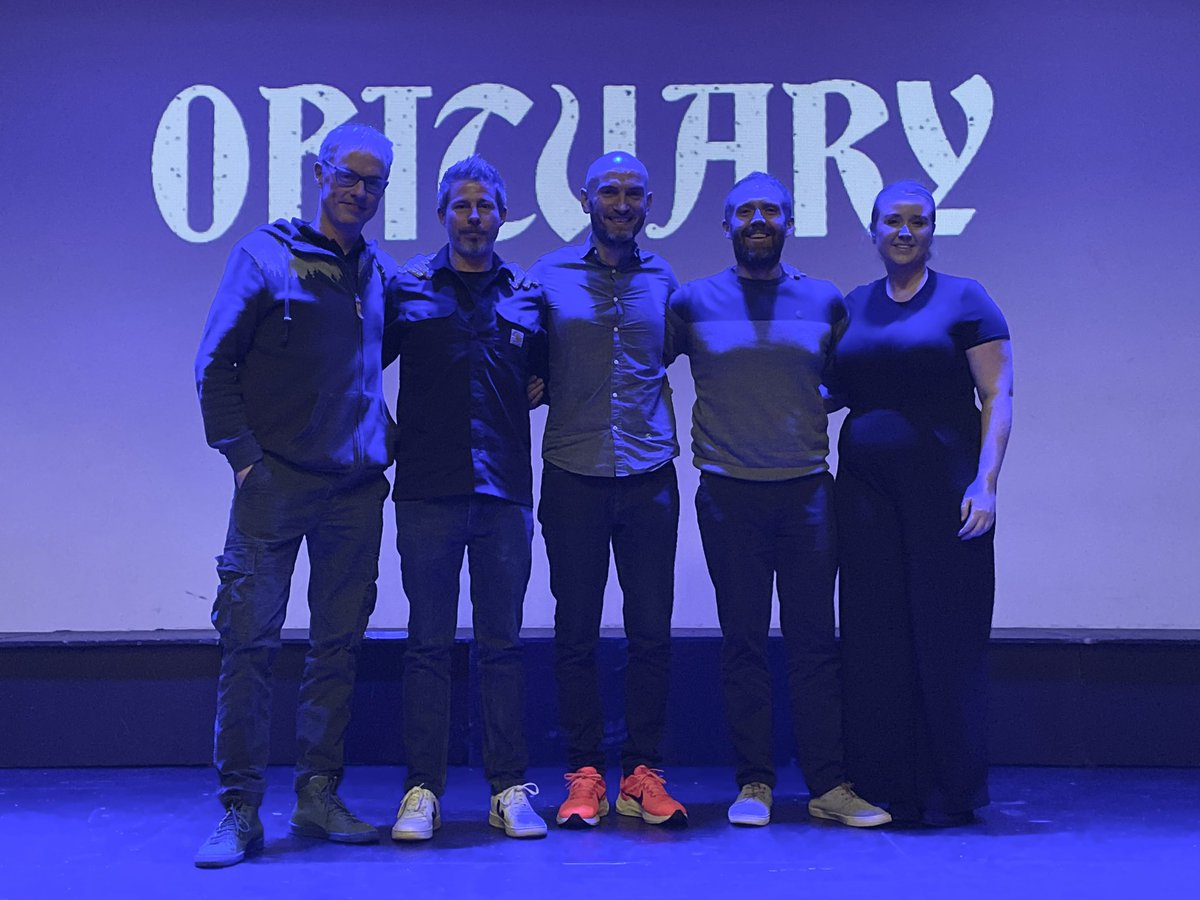 Great evening watching Obituary on the big screen and being on the panel with <a href="/Paddyhayze/">Tua Films</a> <a href="/Conor_flannery/">Conor Flannery</a> Rossa and <a href="/ConanSweeny/">Conan Sweeny</a> #Obituary #allinghamartsfestival
