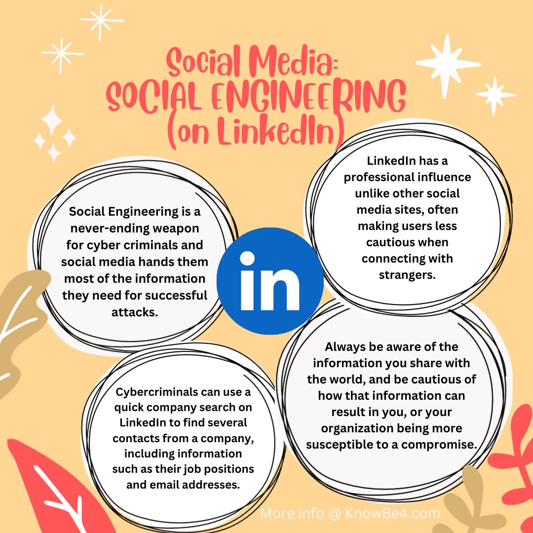 TechnologyMacon's tweet image. Be on the lookout for social engineering scams! Follow @KnowBe4 for more info #randolphmacon #its