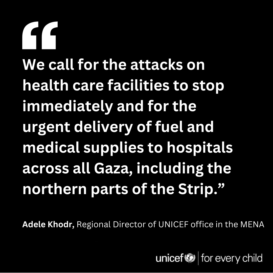 Lives of one million children ‘hanging by a thread,’ as child health services almost collapse across the Gaza Strip

Press release: bit.ly/40vrQrP