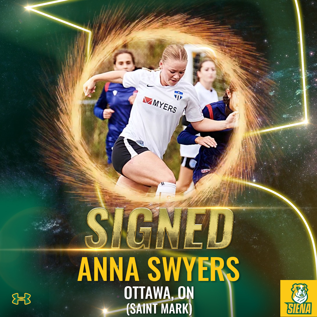 ⚽️✍️ SIGNED @annaswyers45 is officially a Saint! Anna joins us from north of the border where she is a Canadian National Development Centre Trialist and a member of Team Ontario Welcome to our #SienaSaints family, Anna! #MarchOn x #Classof2028