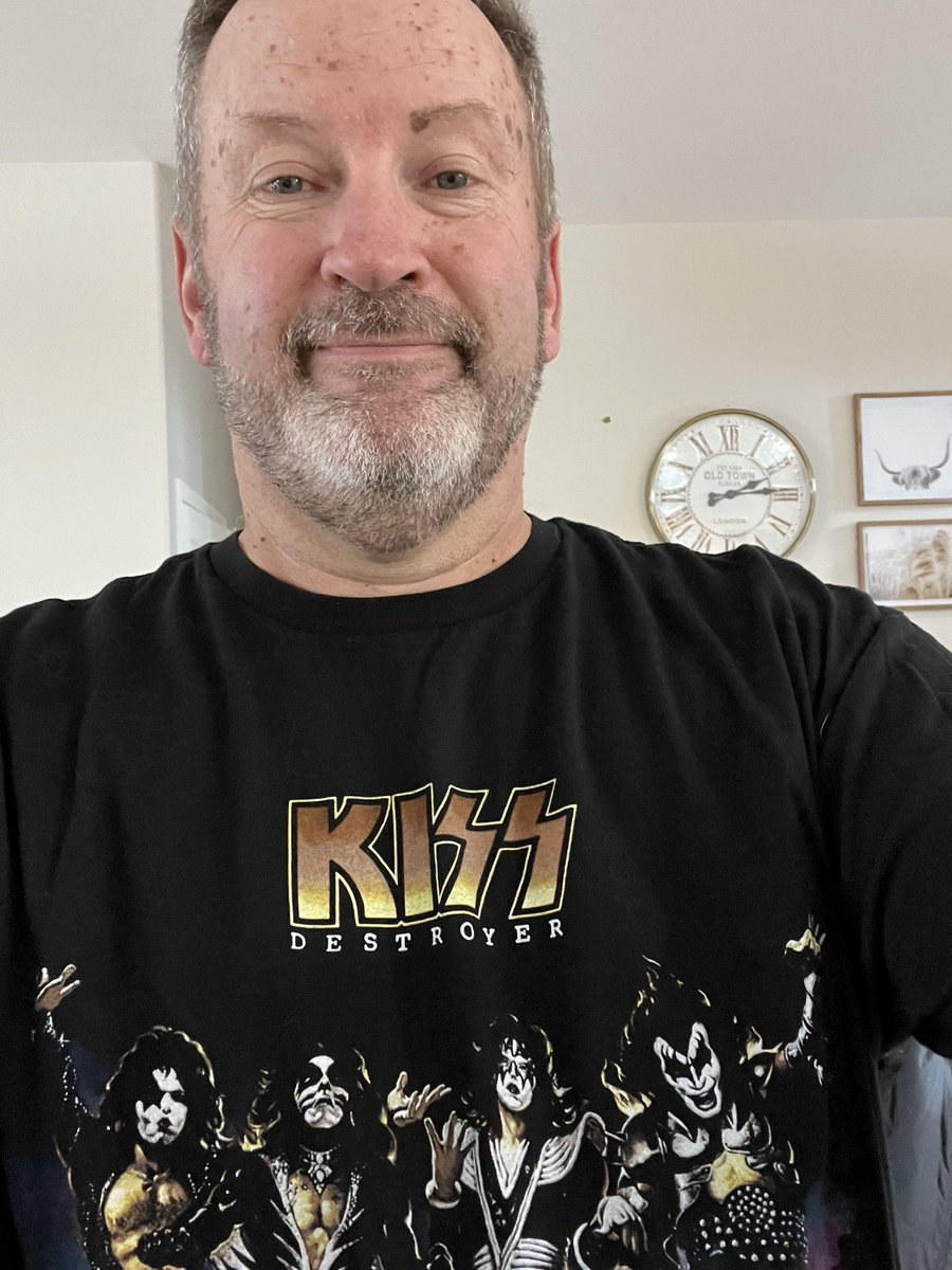 Suiting up for tonight!  Looking forward to bleeding eardrums! #KISSARMY