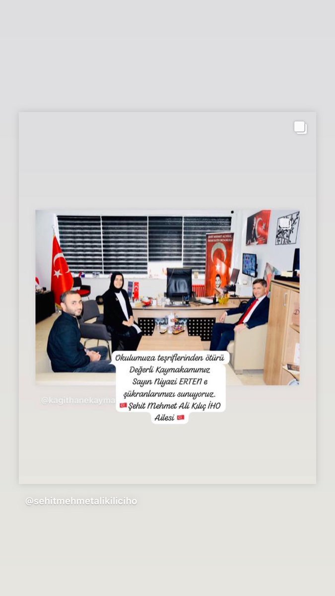 DurucanMel's tweet photo. Okulumuza Teşriflerinden Ötürü Değerli Kaymakamımız Sayın Niyazi ERTEN e şükranlarımızı sunarız.
Şehit Mehmet Ali Kılıç İHO Ailesi 🇹🇷 https://t.co/xUE0s1AxXI