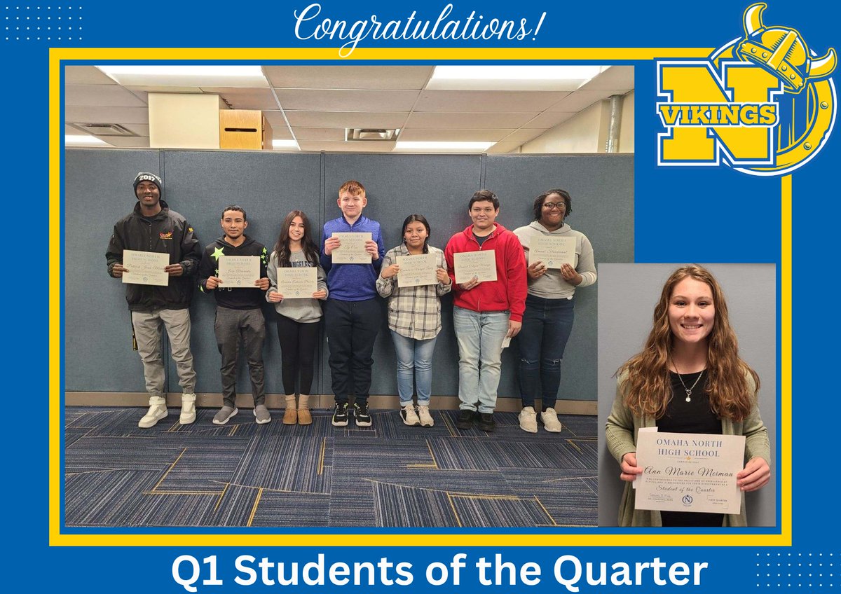 North High School (@ops_northhigh) on Twitter photo We are proud to recognize these @ops_northhigh students who were nominated by their teachers for Being a Viking: Respectful, Responsible, Accountable. Way to go! <a href="/OPSMTSSB/">Omaha Public Schools MTSS-B</a> #place2be ππππ We are proud to recognize these @ops_northhigh students who were nominated by their teachers for Being a Viking: Respectful, Responsible, Accountable. Way to go! <a href="/OPSMTSSB/">Omaha Public Schools MTSS-B</a> #place2be ππππ