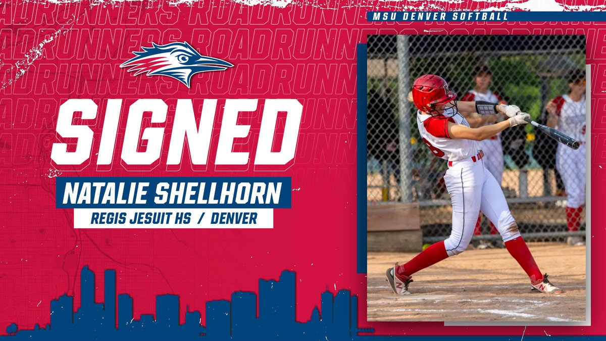 MSU Denver Softball (@roadrunnersb) on Twitter photo 🔴SIGNED🔵
Natalie Shellhorn is coming to <a href="/msudenver/">MSU Denver</a>! ✍️
🥎 Hometown: Denver
🥎 Position: SS/OF/UTL
🥎 2023 First Team All-Conference
Welcome to MSU Denver, Natalie! 👋
#GetRowdy🔴🔵 🔴SIGNED🔵
Natalie Shellhorn is coming to <a href="/msudenver/">MSU Denver</a>! ✍️
🥎 Hometown: Denver
🥎 Position: SS/OF/UTL
🥎 2023 First Team All-Conference
Welcome to MSU Denver, Natalie! 👋
#GetRowdy🔴🔵