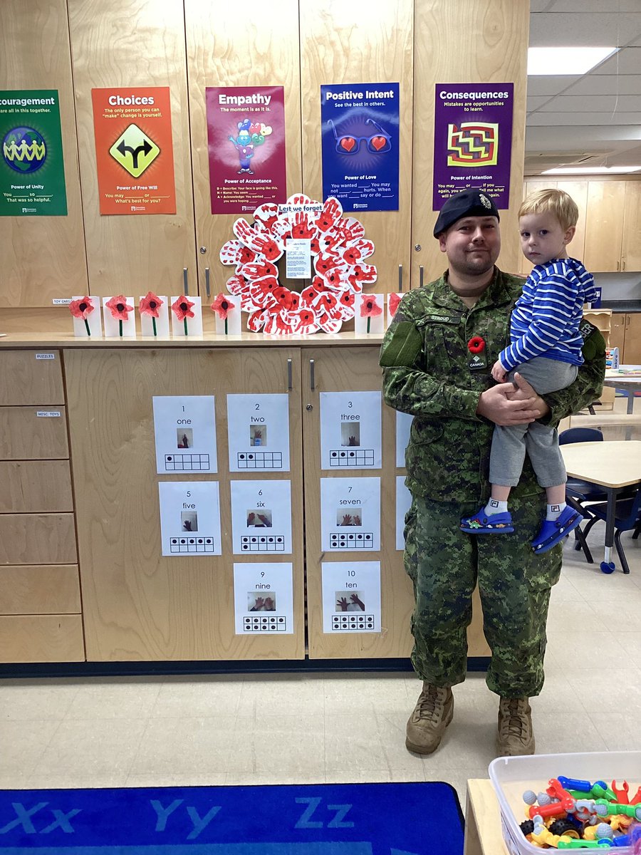 HeronGateELC's tweet photo. Our preschool children have been taking about Remembrance Day. One of our children pipes up and says “My Daddy is a soldier” We wanted to show our appreciation to all the men and women serving our country in the past , present and future. #LestWeForget https://t.co/xTl6wjupJC