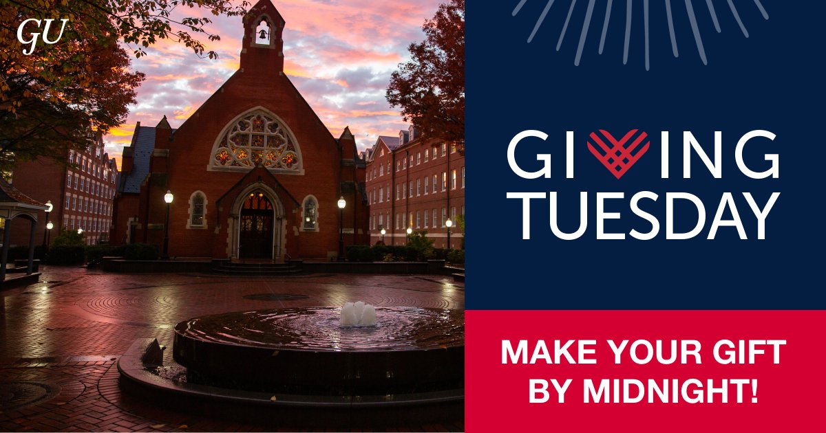 Join #HoyasForOthers in the final hours of #GivingTuesday and make a gift to help us reach our 1,789-gift goal by midnight tonight! g.town/40oHQMe