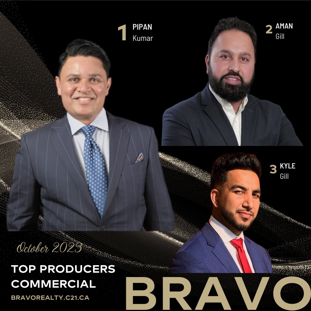 🌟 Century 21 Bravo Realty congratulates our Top Producers Commercial for October 2023!

👏🏼 Bravo Super Agents! Way to glow! 👏🏼

📞 CENTURY 21 Bravo Realty
📲 403.250.2882
🌎 bravorealty.c21.ca

#C21bravorealty #TopProducers #TopTeams #CalgaryRealEstate #commercialrealestate