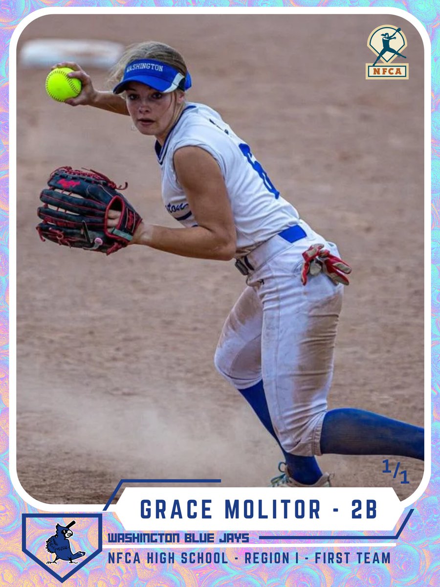 WHSBlueJaysSB's tweet photo. Congratulations to Grace Molitor for being selected to the 1st Team NFCA All Region Team! These are selected from the top players from Iowa, Nebraska and Missouri!💪 https://t.co/vjbmMMkvUc