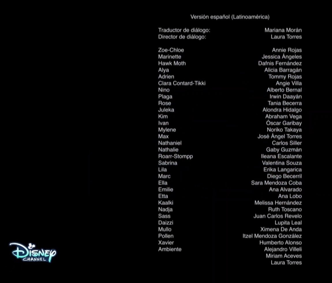 CatNoirPUR's tweet photo. Créditos de doblaje versión Español Latino del episodio "Deflagration (The Kwamis' Choice - Part 2)" de #MiraculousSeason5 en #DisneyChannel LA.

#Miraculous #MiraculousLadybug #MiraculousLadybugSeason5 #MLBS5Spoilers #MLBS5Spoiler
#DeflagrationMLBS5 #Deflagration #MiraculousOnDisney #MLBS5LATAM #TheKwamisChoice