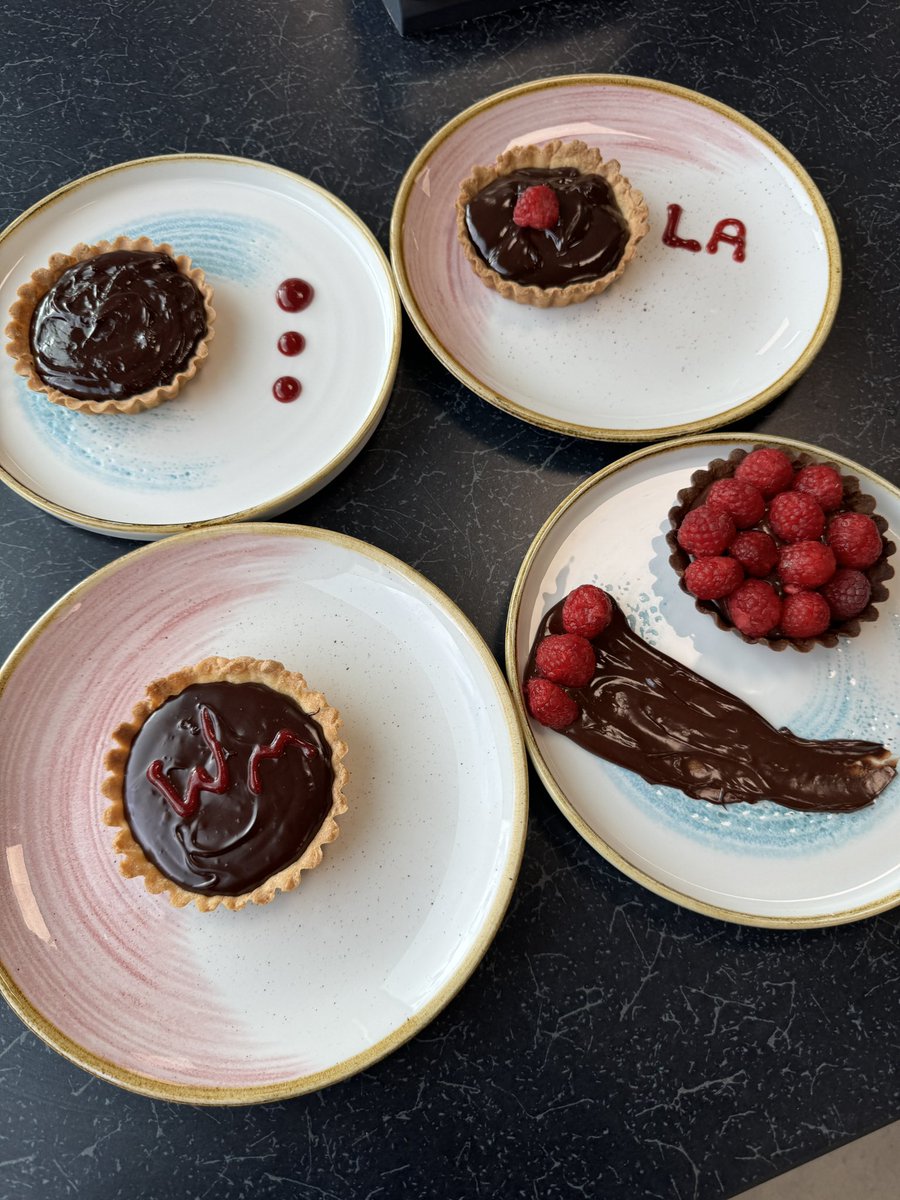 Year 10 students have been perfecting their pastry skills this week creating delicious chocolate tarts!