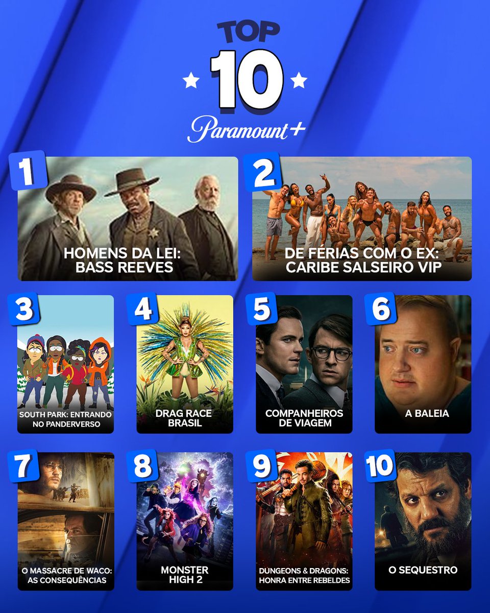 Bora maratonar esse TOP10 comigo?! #ParamounPlus