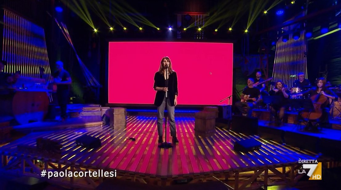 welikeduel's tweet photo. A Bocca Chiusa, di Daniele Silvestri. Paola Cortellesi e la #propagandaorkestra 

#propagandalive https://t.co/74SbjoMzCH
