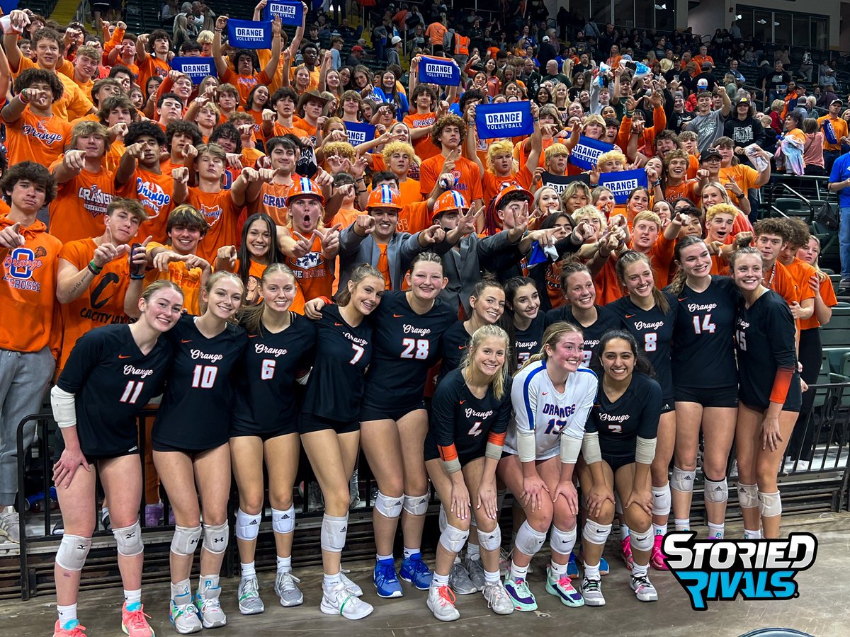 Storied Rivals® (@storiedrivals) on Twitter photo <a href="/Orangevball/">Orange Volleyball</a> ORANGE IS HEADED TO THE STATE CHAMPIONSHIP GAME!!! 🍊🍊🍊
<a href="/Orangevball/">Orange Volleyball</a> sweeps Toledo St. Ursula Academy, 3-0, and will play Kings for a State Title tomorrow at 3:00!!!
25-21, 25-22, 25-20. <a href="/_lilybarron2/">lily barron</a> with a game-high 19 kills. <a href="/CuginoMaddie/">maddie cugino</a> added 10 + <a href="/kelsoskylar/">skylar kelso</a> had 8. <a href="/Orangevball/">Orange Volleyball</a> ORANGE IS HEADED TO THE STATE CHAMPIONSHIP GAME!!! 🍊🍊🍊
<a href="/Orangevball/">Orange Volleyball</a> sweeps Toledo St. Ursula Academy, 3-0, and will play Kings for a State Title tomorrow at 3:00!!!
25-21, 25-22, 25-20. <a href="/_lilybarron2/">lily barron</a> with a game-high 19 kills. <a href="/CuginoMaddie/">maddie cugino</a> added 10 + <a href="/kelsoskylar/">skylar kelso</a> had 8.
