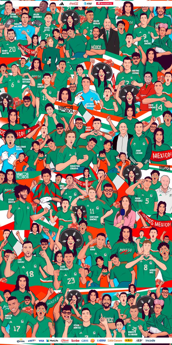 miseleccionmx's tweet photo. 🇲🇽 Todas las piezas en su lugar, nos da como resultado que por el 🎟 a Copa América #VamosTodos ⚽️  

Ellos son los 26 elegidos por @jaime_lozano_ para los partidos ante 🇭🇳.   

¡NOS VEMOS EN EL ESTADIO AZTECA! 🔥
👉🏻 https://t.co/2RBAaC6fb8 https://t.co/wr2fiVDVkd
