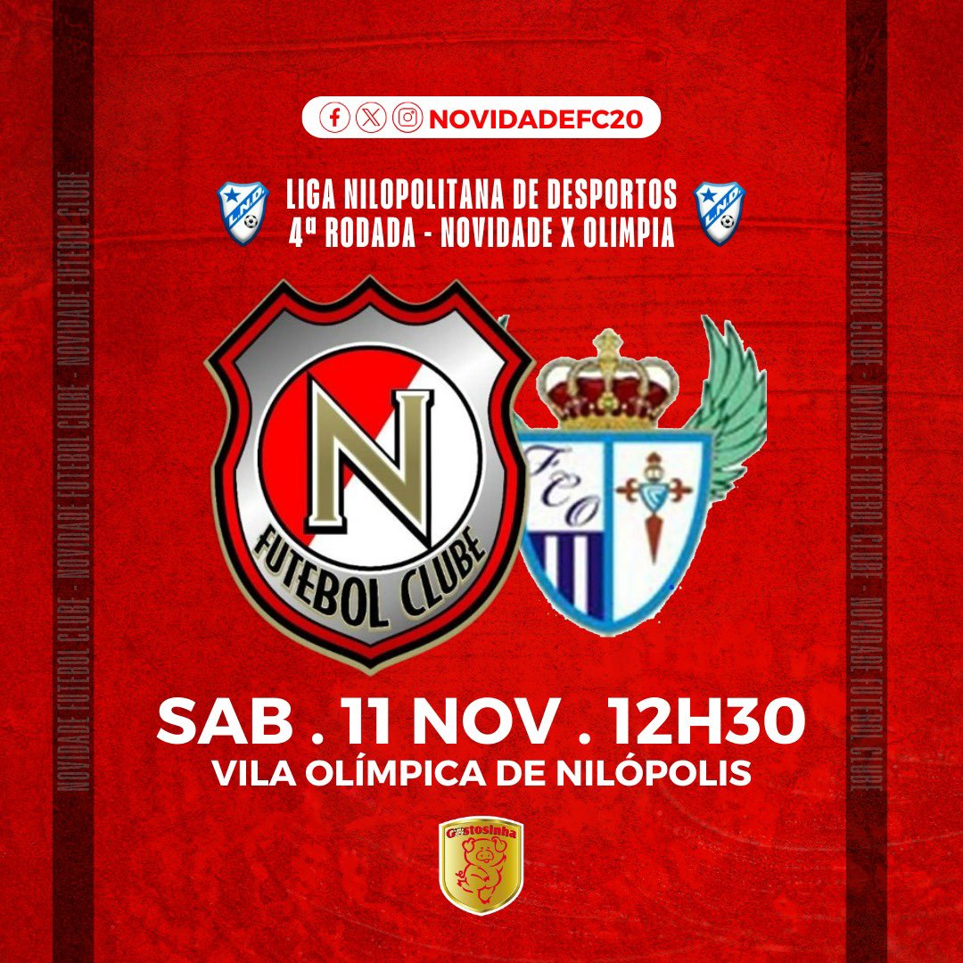 NovidadeFC20's tweet photo. PARA MANTER A INVENCIBILIDADE ❤️

Amanhã é dia de Novidade. A tropa encara o Olimpia, às 12h30, na Vila Olímpica de Nilópolis. Jogo válido pela 4ª rodada da LND. 

Estamos invictos e na liderança com 3 vitórias em 3 jogos. O melhor ataque vai pra cima 💪🏻

Avante, tropa do 🐭🔴⚪️ https://t.co/JTt6jm7HEr