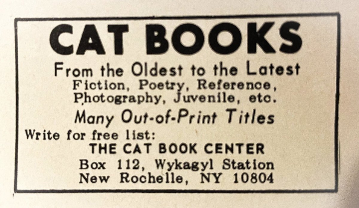 A friend sent me some vintage cat magazines from 1968 - 1969 and all of them had this ad in the back. This sounds like my ultimate dream store so I did some digging...
